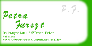 petra furszt business card